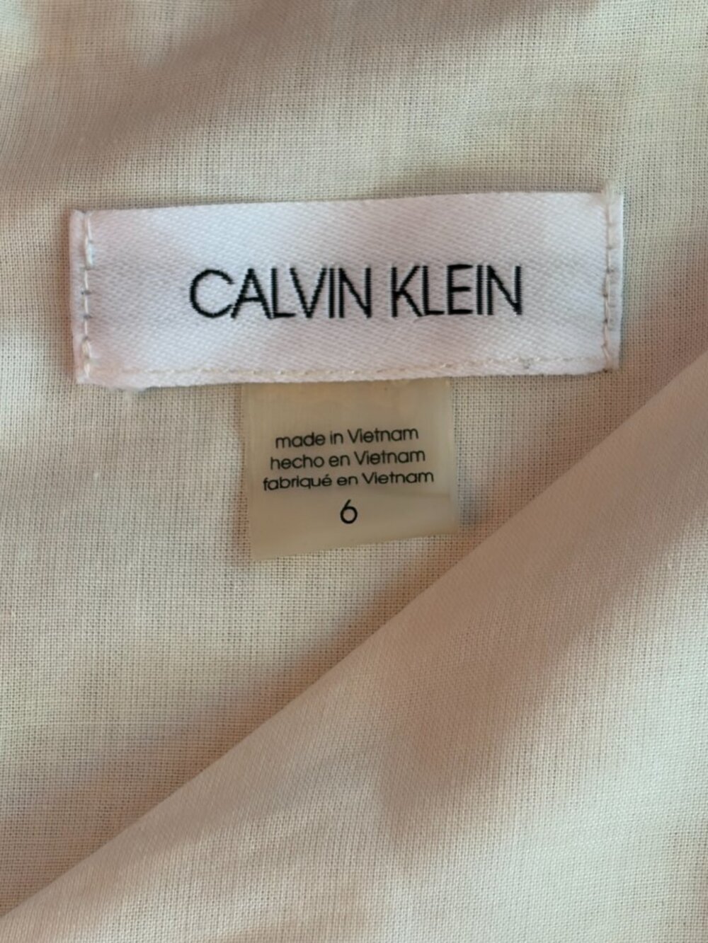 Calvin Klein cotton dress 6 cream cottage core - Picture 9 of 10